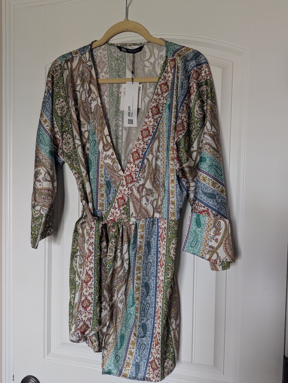 Lightweight Wrap Zara SHORT Dress with Tie Waist